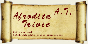 Afrodita Trivić vizit kartica